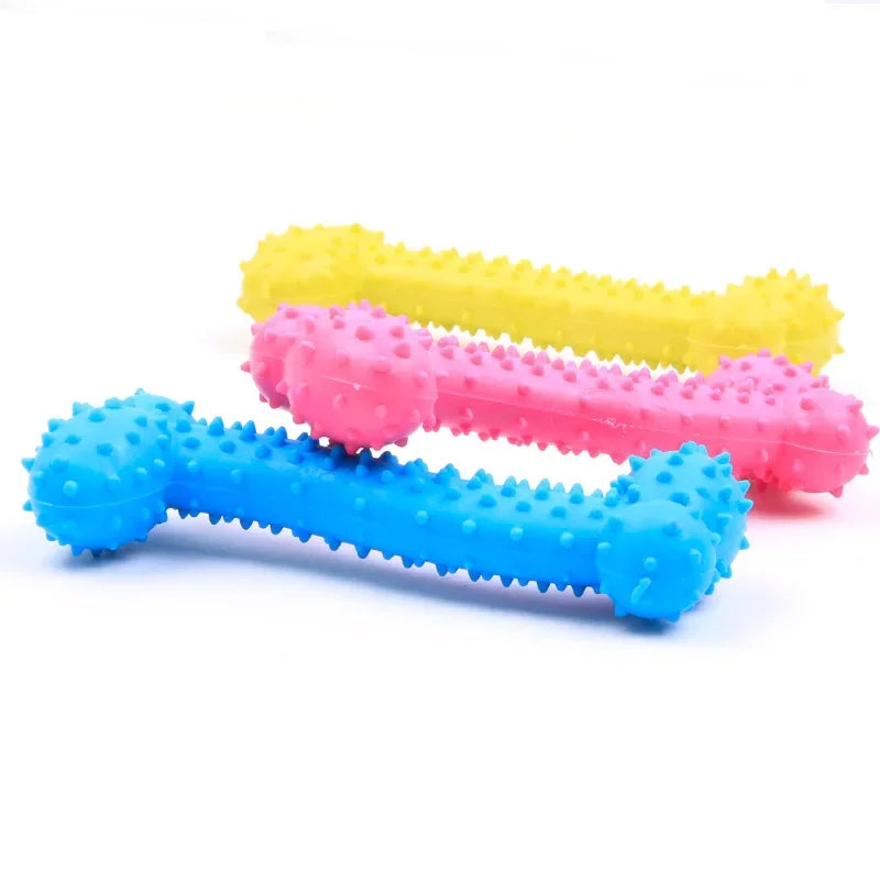 Pet TPR Bite Resistant Chew Toy for Dogs Small Biting Bone Puppy Accessories 1 Piece Random Color