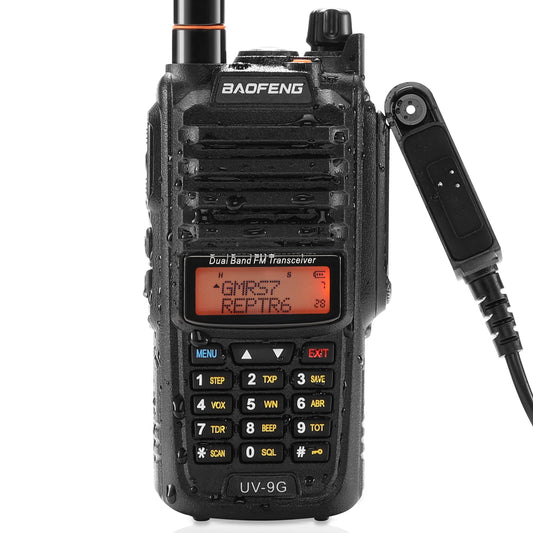 Baofeng UV-9G GMRS Radio Waterproof IP67 Dual Band NOAA Scanner Portable Walkie Talkie 1PC