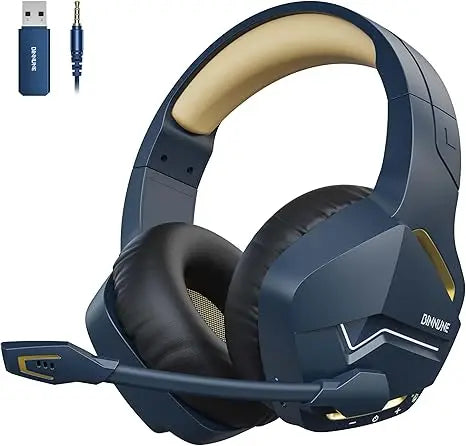 Binnune BW01 Wireless Gaming Headset with Microphone for PC PS4 PS5 2.4G Bluetooth USB Gamer Headphones for Laptop Computer