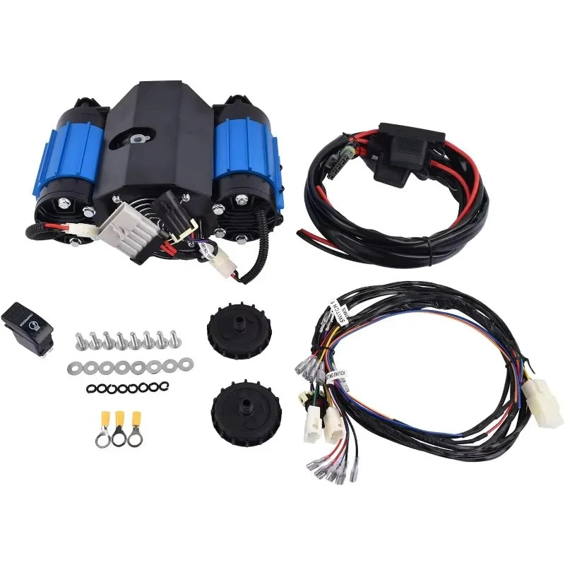 Authenticity guarantee.GELUOXI 12V Twin Air Compressor Replacement for CKMTA12 Universal High Output On-Board Air Compressor