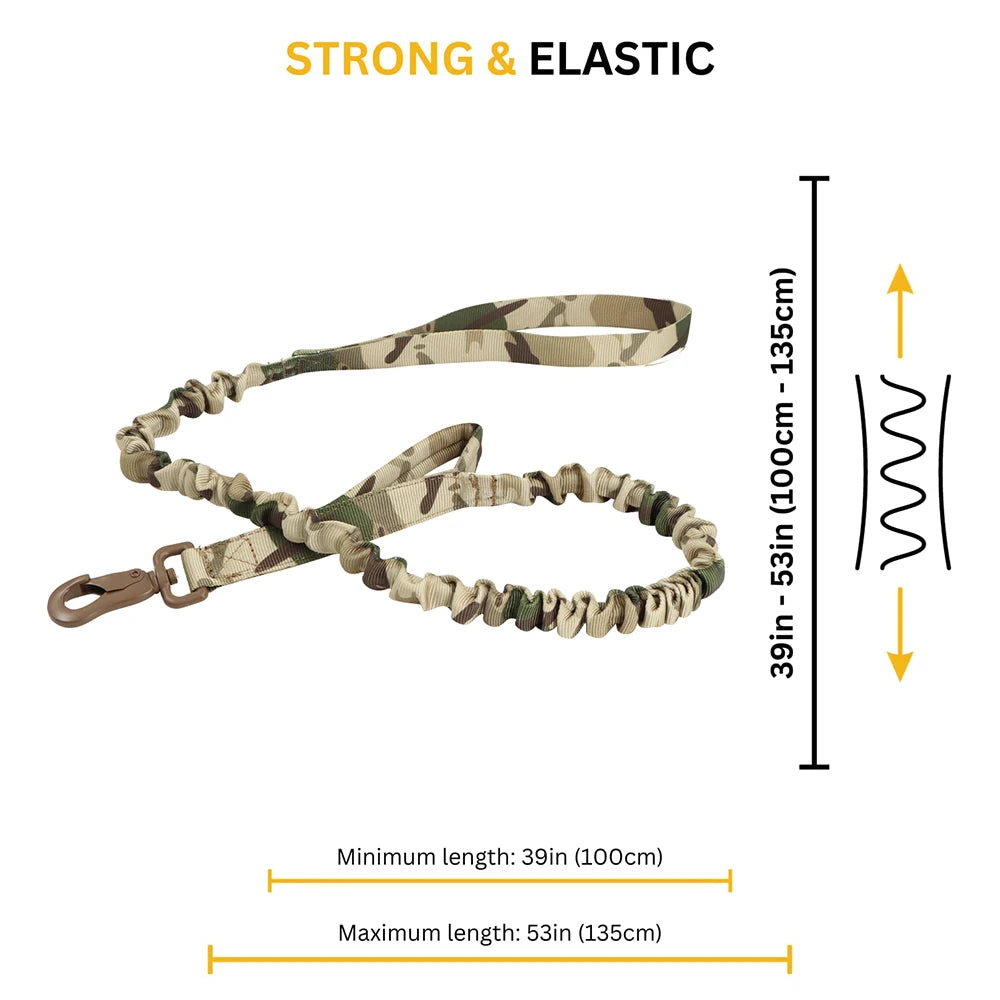 Dog Harness Leash Collar Patches Set for Medium Large Dogs Adjustable Tactical Military Vest for Training and Walking