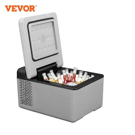 VEVOR Portable Car Refrigerator 9L 15L Compressor Fridge Freezer Cooler 12V 24V DC 110 240V AC for RV Travel Camping Fishing