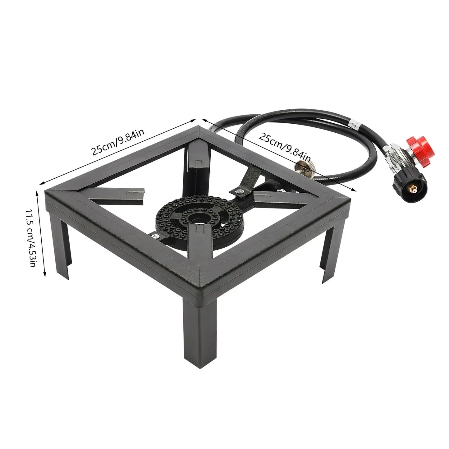 Outdoor Camping Gas Stove BBQ Propane Cooker Portable Single Burner with Adjustable Regulator 8000W