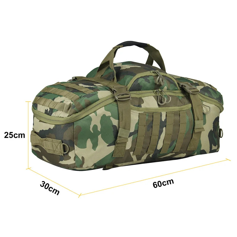 35L 50L 80L Outdoor Mountaineering Molle Tactical Backpack Large Duffel Bag for Hiking Camping and Travel