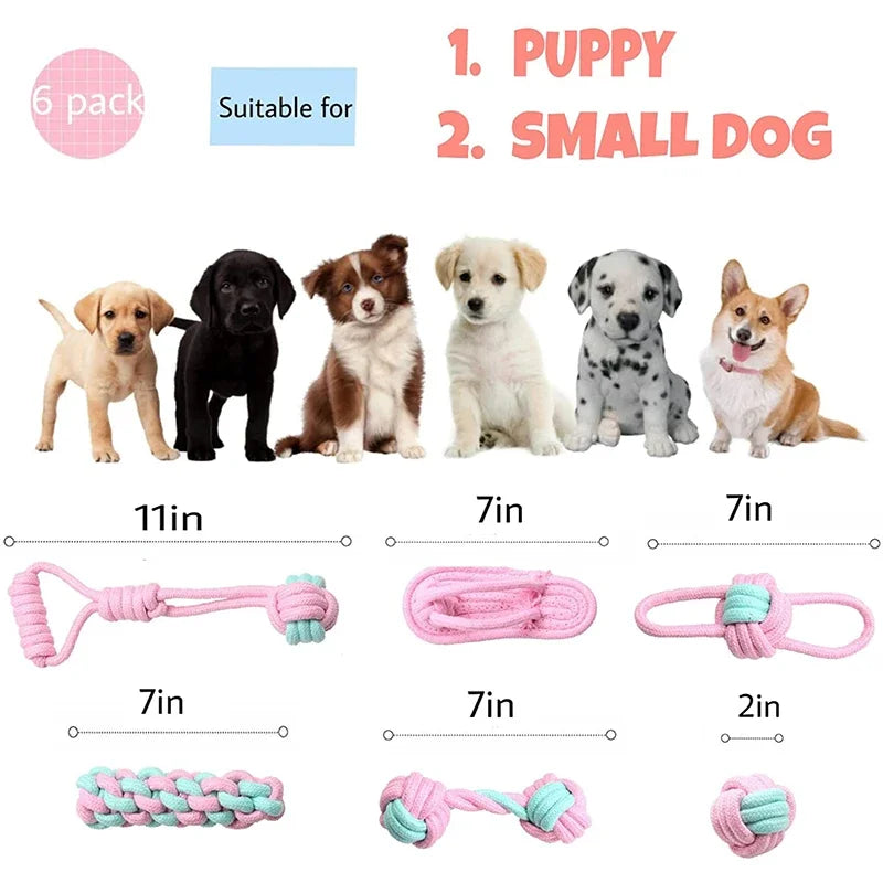 12PCS Pet Dog Chew Toy Set for Small and Large Dogs Interactive Dog Ball Accessories Puppy Training Toys