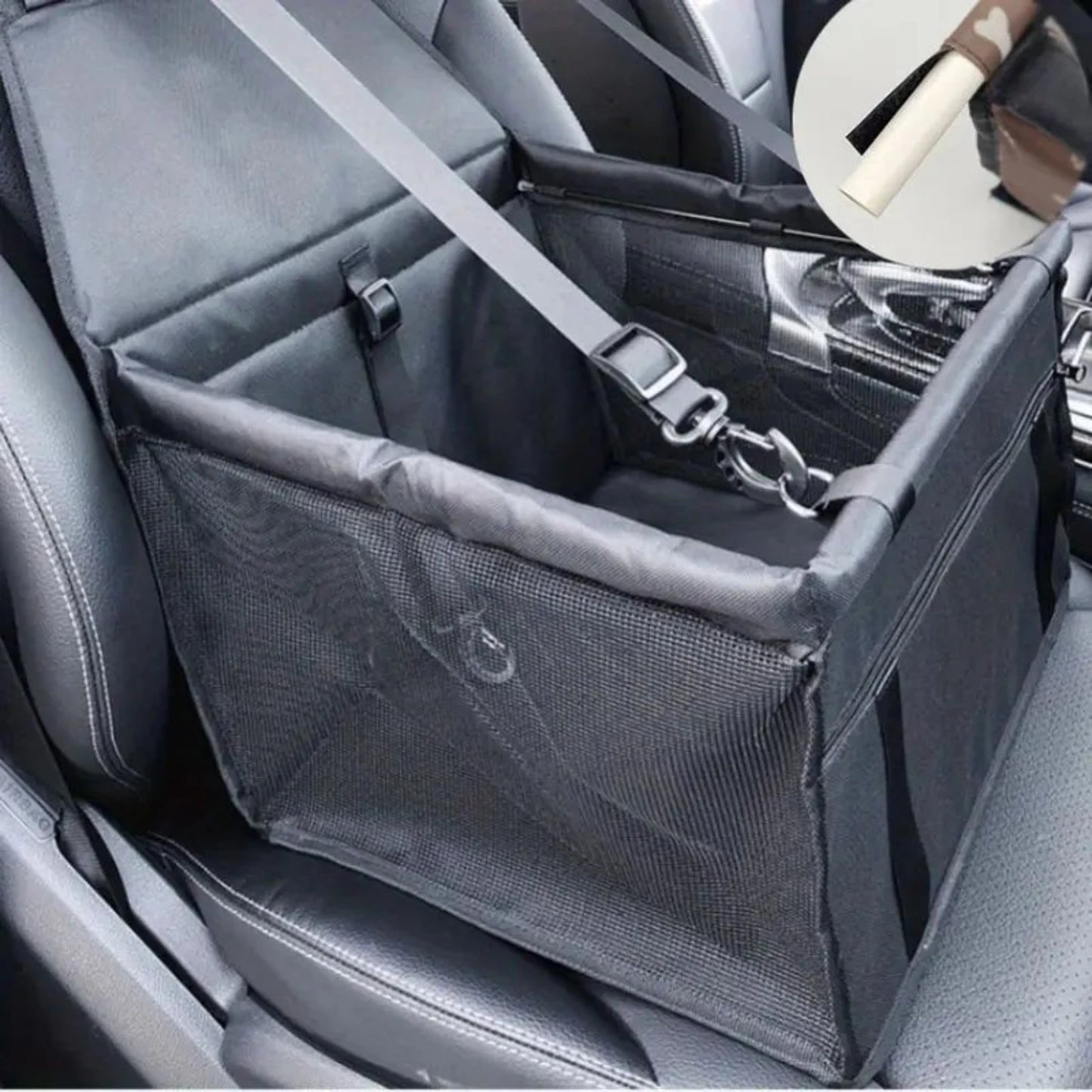 Pet Car Booster Seat For Dog And Cat Portable Breathable Bag With Seat Belt Safety Stable For Travel