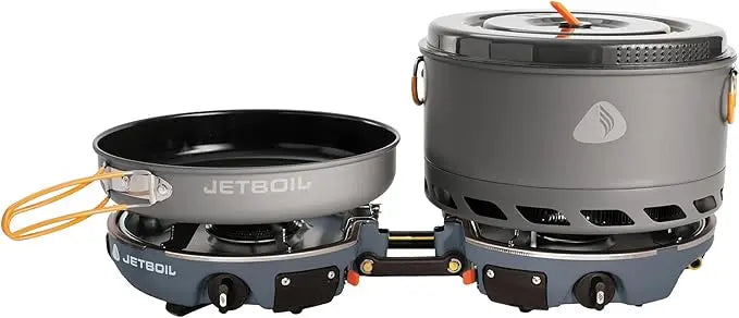 Jetboil Genesis Basecamp Backpacking and Camping Stove Cooking System with Cookware Set