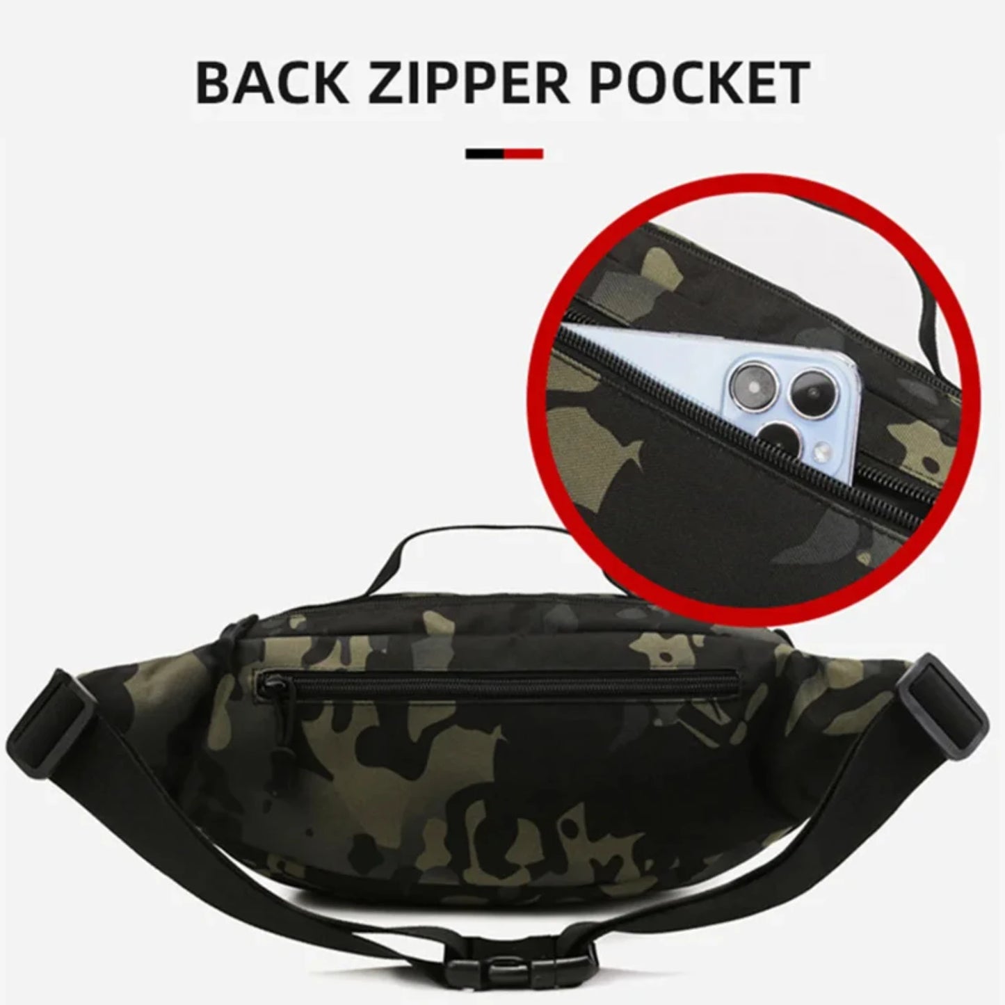 Durable Large Capacity Waterproof Men's Military Tactical Molle Waist Chest Fishing Lure Fanny Pack Backpack for Outdoor Sports