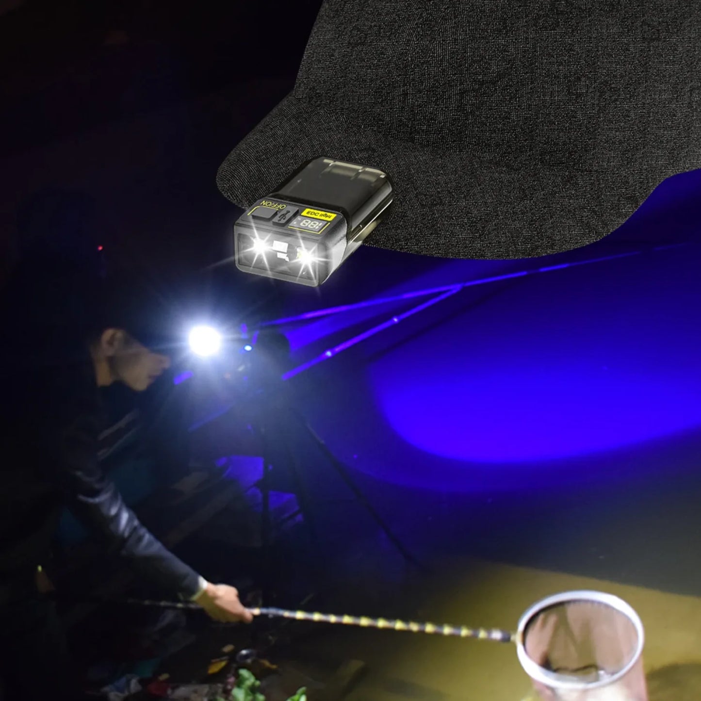 +COB Mini Keychain Flashlight 380LM Portable Mini Torch 6 Light Modes Pocket Camping Light 180° Rotatable  Hiking Camping