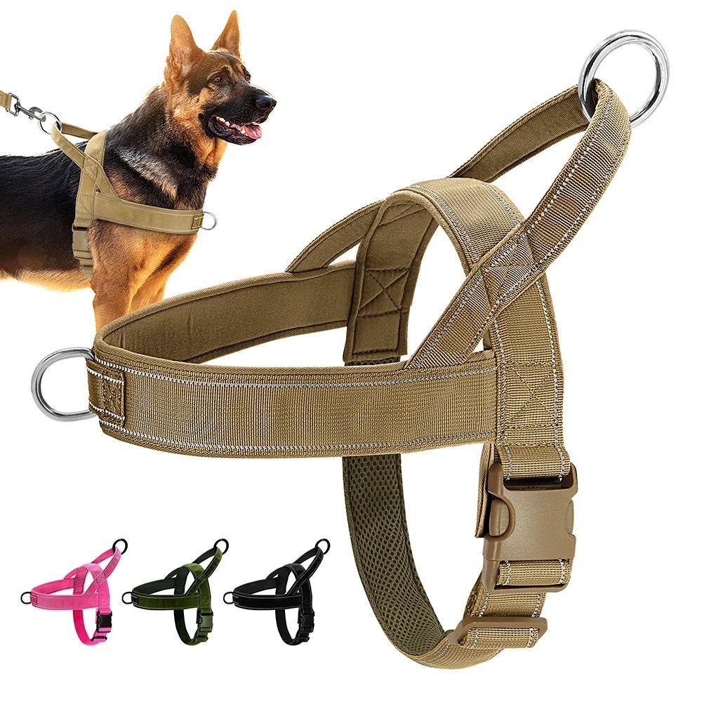 Nylon Durable Dog Harness No Pull Pet Harness with Handle Reflective Training Harness for Small Medium Large Dogs