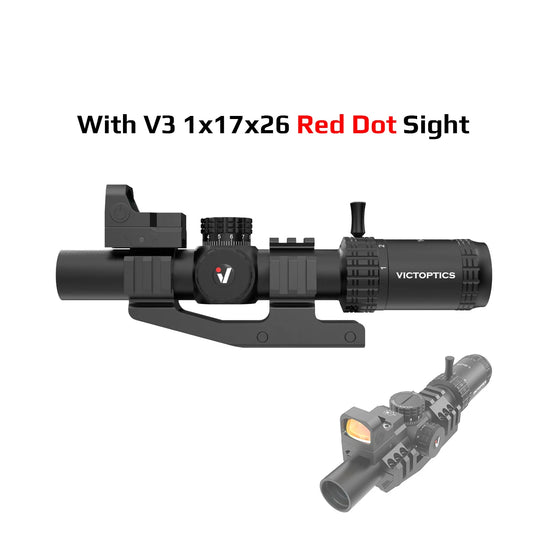 VictOptics S6 1-6x24 SFP Riflescope With Red&Green Illumination Turret lock System Wide Field of View Design For AR 15 .223 5.56