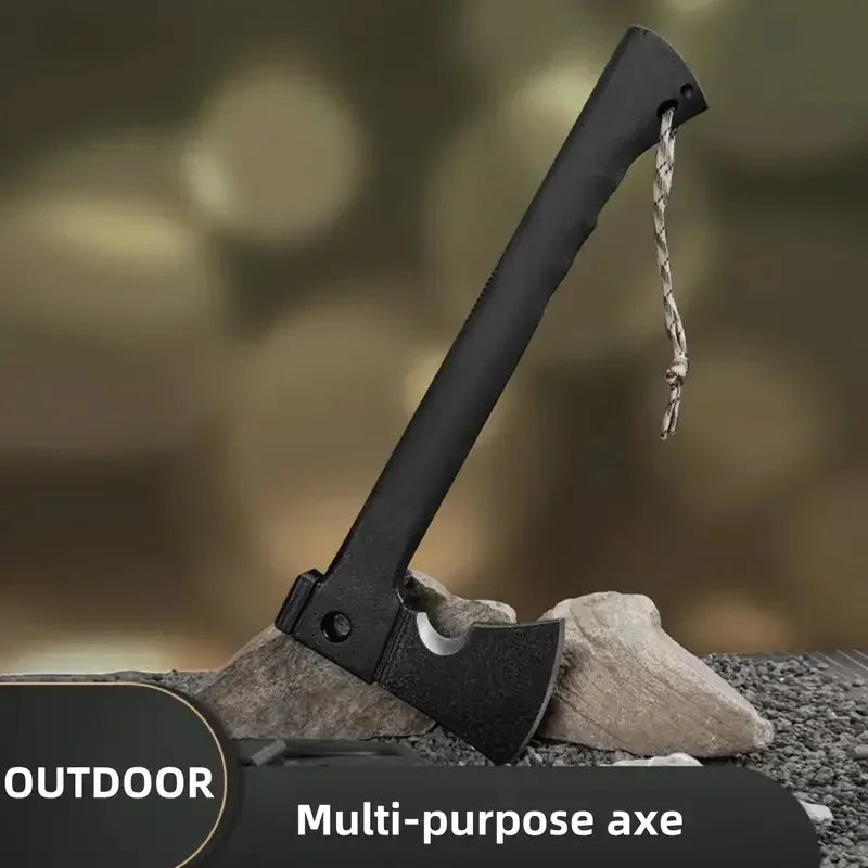 Camping Hand Axe And Survival Gear Lightweight Hatchet With Nested Serrated Wood Saw Knife And Magnesium Fire Starter Tool