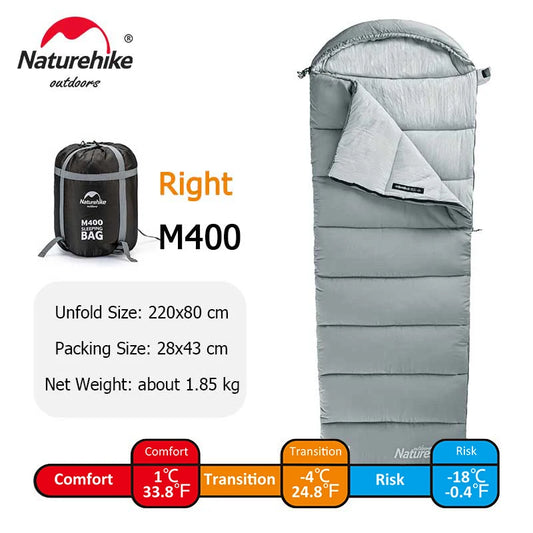 Naturehike Lightweight Sleeping Bag M180 Double Camping Sleeping Bag M300 Machine Washable Winter Sleeping Bag M400