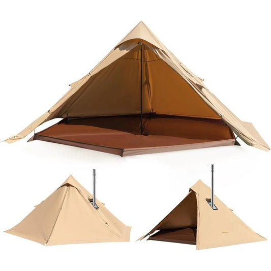Hot Tent, Lightweight Waterproof & Windproof Tipi Hot Tents with Stove Jack for Outdoor Camping