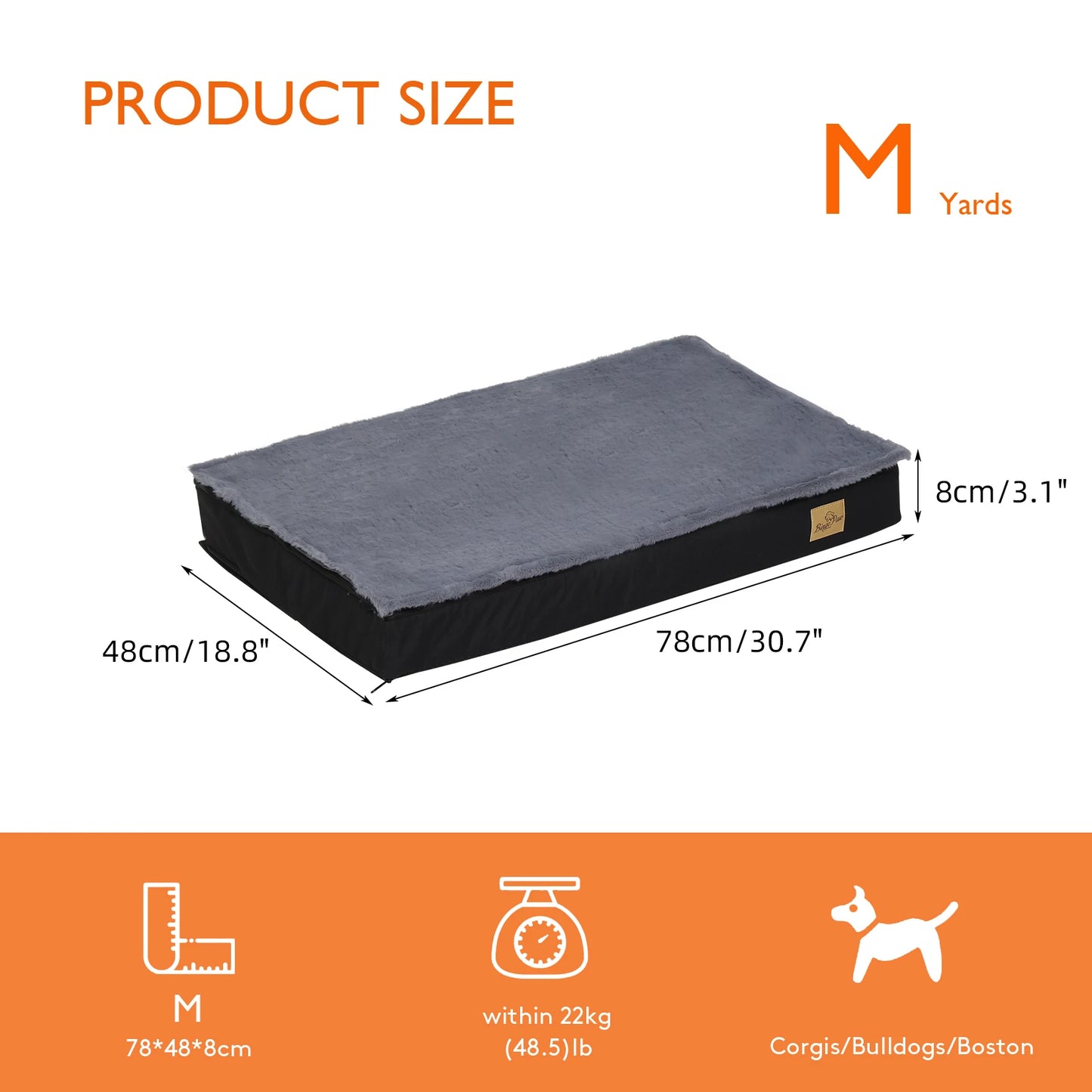 Washable Orthopedic Dog Bed For Large Dogs With Foam Sponge