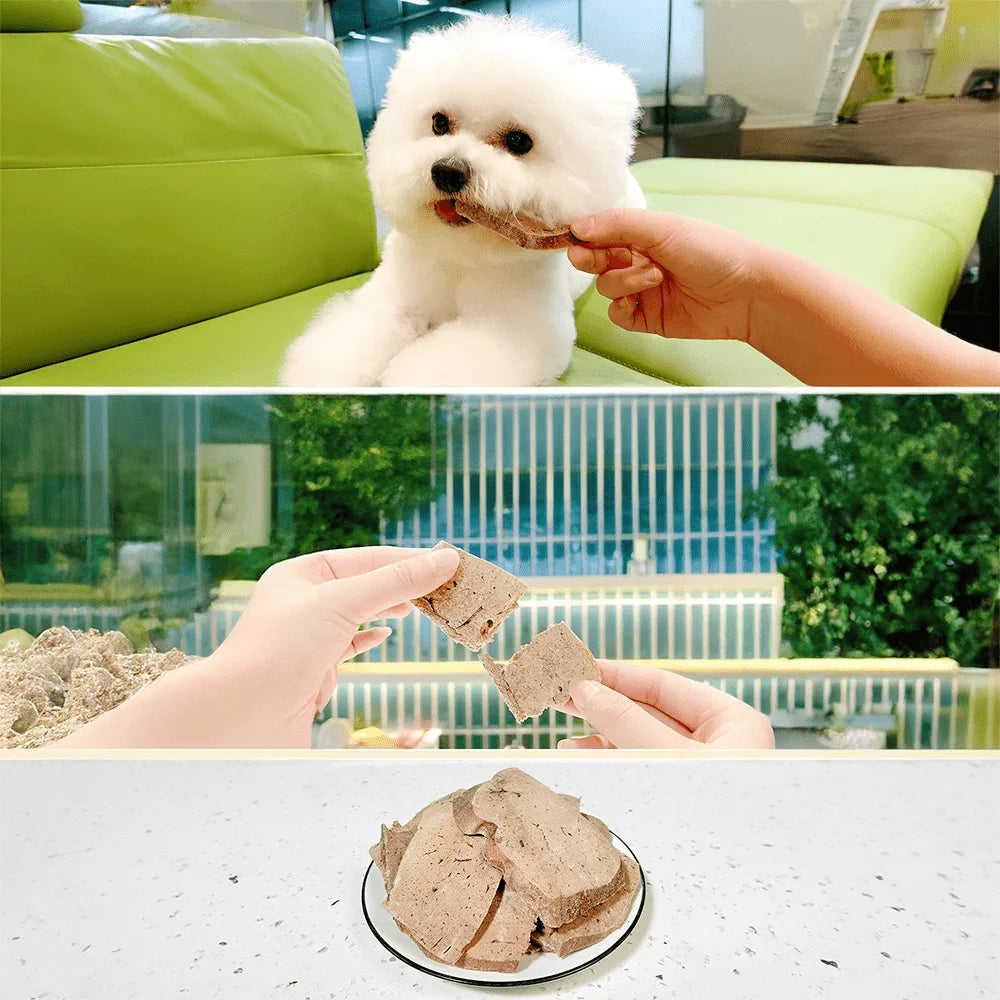 7.05oz/14.11oz(200g/400g) Beef Liver Slice, All Natural Ingredients, Natural Dog Treats, Healthy, Easily Digestible