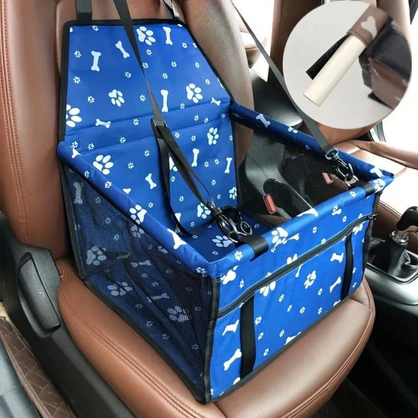 Pet Car Booster Seat For Dog And Cat Portable Breathable Bag With Seat Belt Safety Stable For Travel