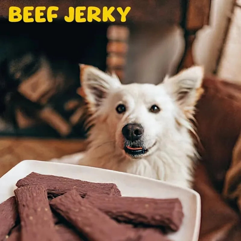12.7oz Natural Jerky Dog Treat Chewable Protein Snacks with Chicken Turkey Salmon Beef Duck Dental Health Treat for All Dog Size