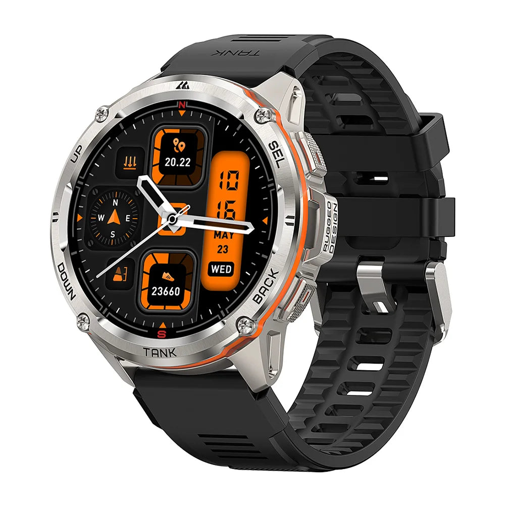 KOSPET Tank T3 Ultra GPS Smart Watch For Men with Altimeter Compass Barometric 470mAh Battery 60 Days Bluetooth Call and IP69K Waterproof