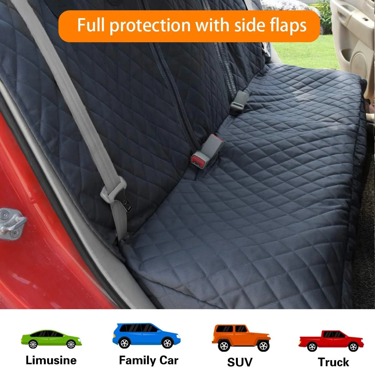 Dog Car Seat Cover Waterproof Back Seat Protector Non Slip Bench Cover for Dogs