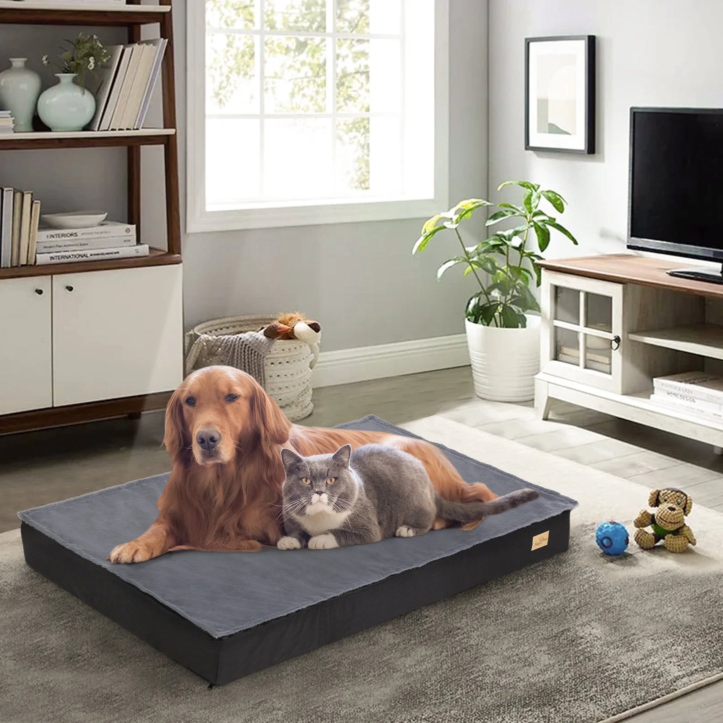 Washable Orthopedic Dog Bed For Large Dogs With Foam Sponge