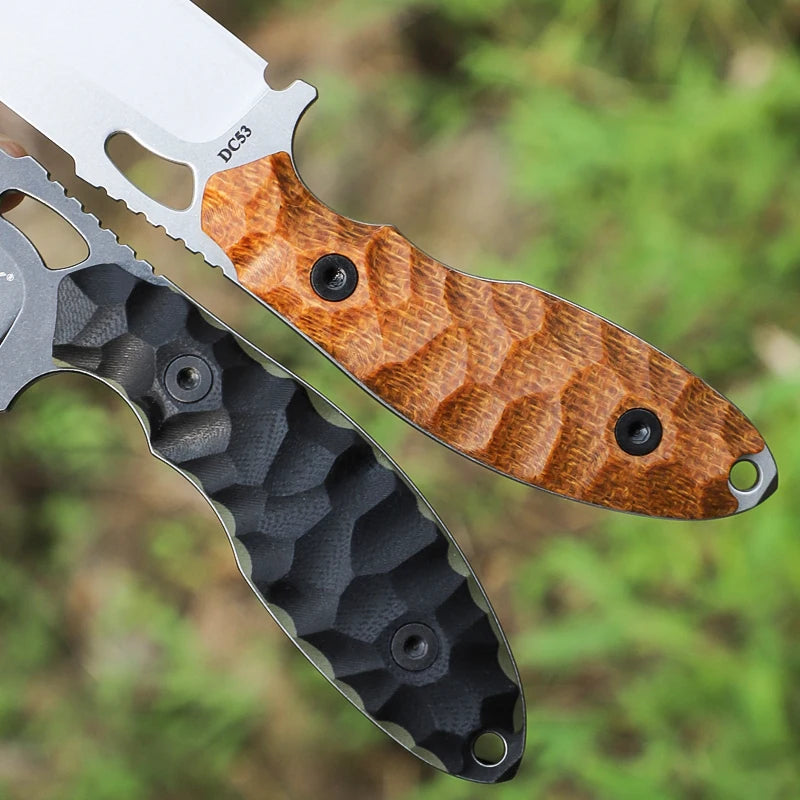 Outdoor Tactical Knife, DC53 Steel Fixed Blade, Men's EDC Knife, Outdoor Camping & Exploration, Fishing & Hunting Knife