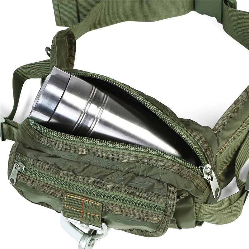Men's Tactical Military Waist Bag Fanny Pack Outdoor Belt Bag for Camping Hunting Hiking Climbing Crossbody Use