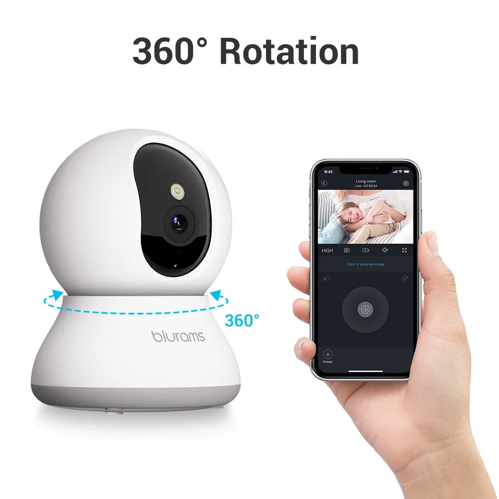 2Pcs Indoor Security Camera 2K, Home Security Camera for Dog/Elder, Security Camera with One-Touch Call Update A31S-2pc
