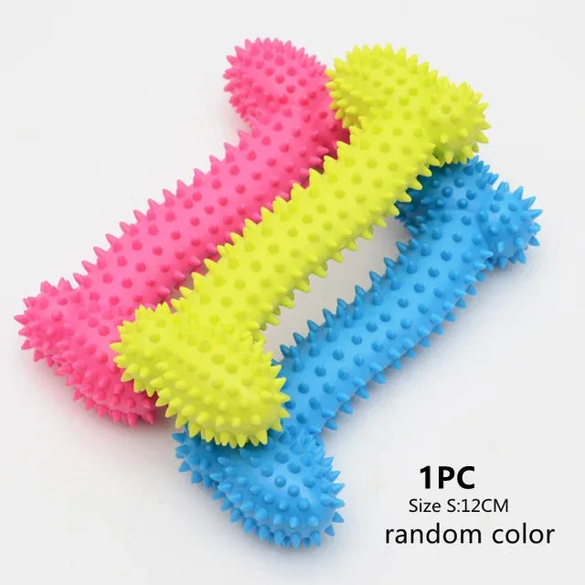 Pet TPR Bite Resistant Chew Toy for Dogs Small Biting Bone Puppy Accessories 1 Piece Random Color