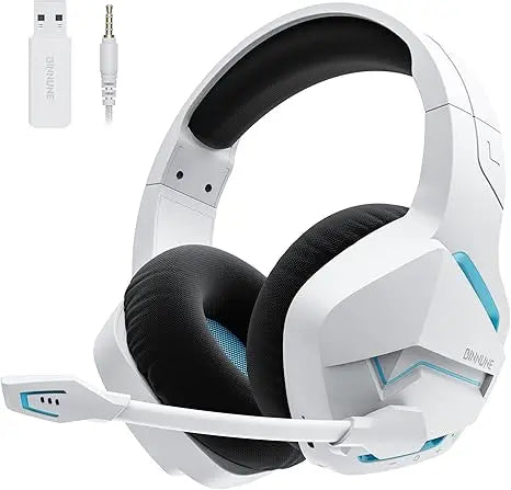Binnune BW01 Wireless Gaming Headset with Microphone for PC PS4 PS5 2.4G Bluetooth USB Gamer Headphones for Laptop Computer