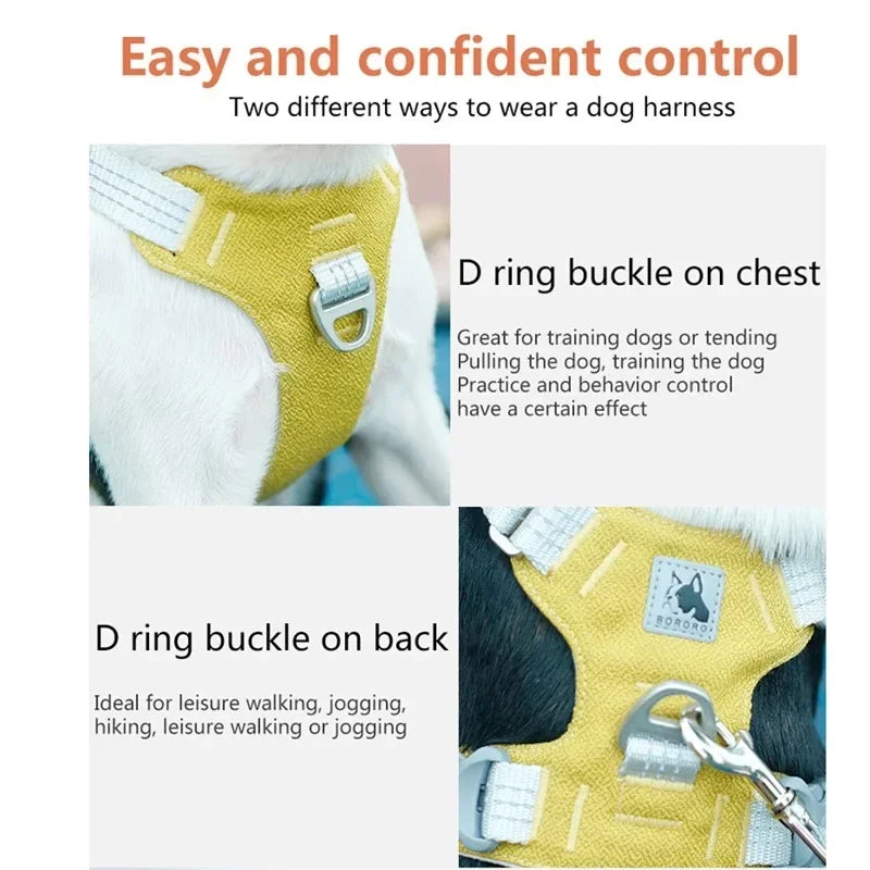 Adjustable Reflective Dog Harness Vest for Small Medium Large Dogs Outdoor Training