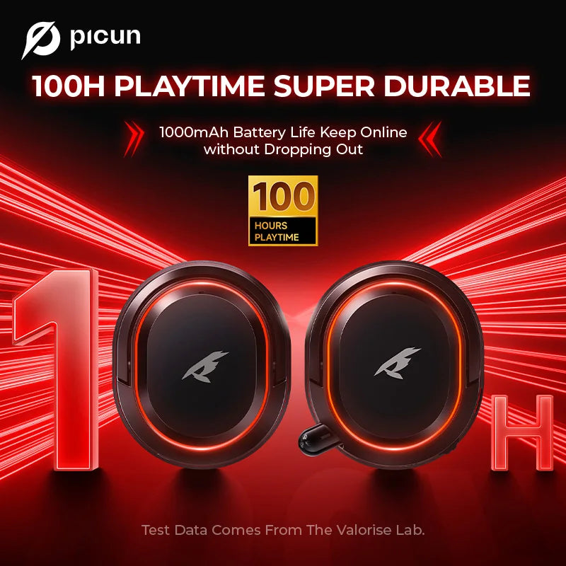 Picun G2 2.4G Wireless Gaming Headset Bluetooth Headphones 5ms Low Latency 7.1 Surround ENC Microphone for PC PS4 PS5 Phone Switch
