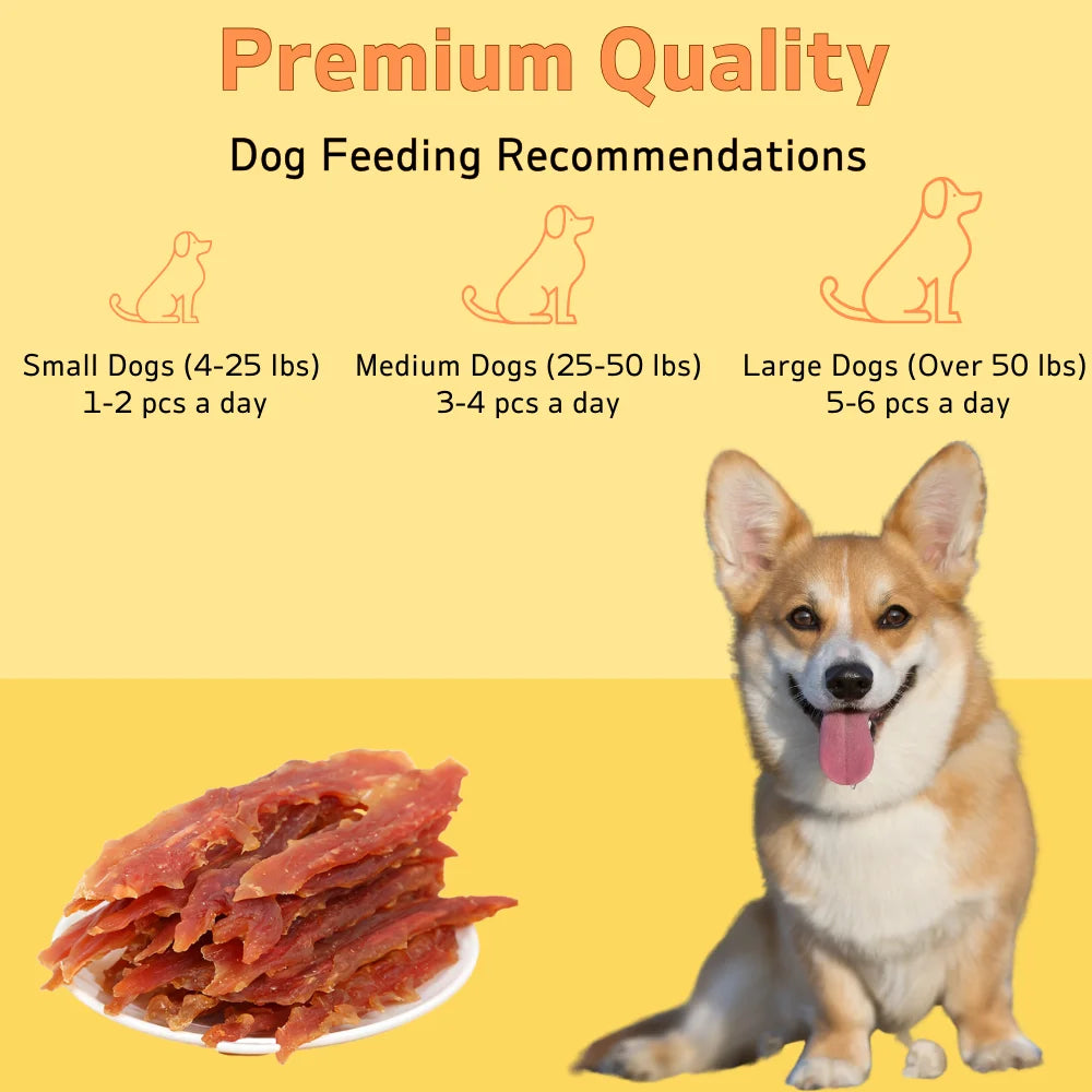 2 Pack Chicken Jerky Treats for Small Medium Large Dogs Made with Real Pure Chicken 200g 7.05oz Healthy Snack
