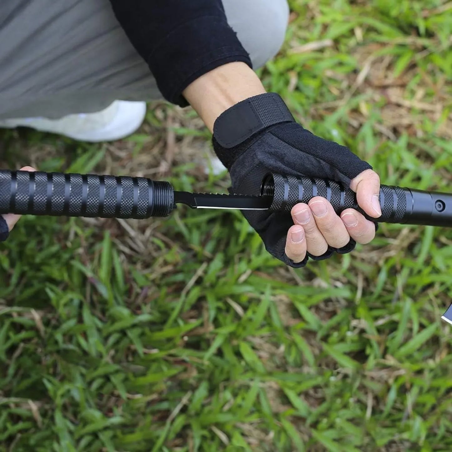 Tactical Folding Survival Axe with Hammer and Nylon Sheath Multifunctional Camping Hatchet for Hiking Hunting and Outdoor Survival Gear