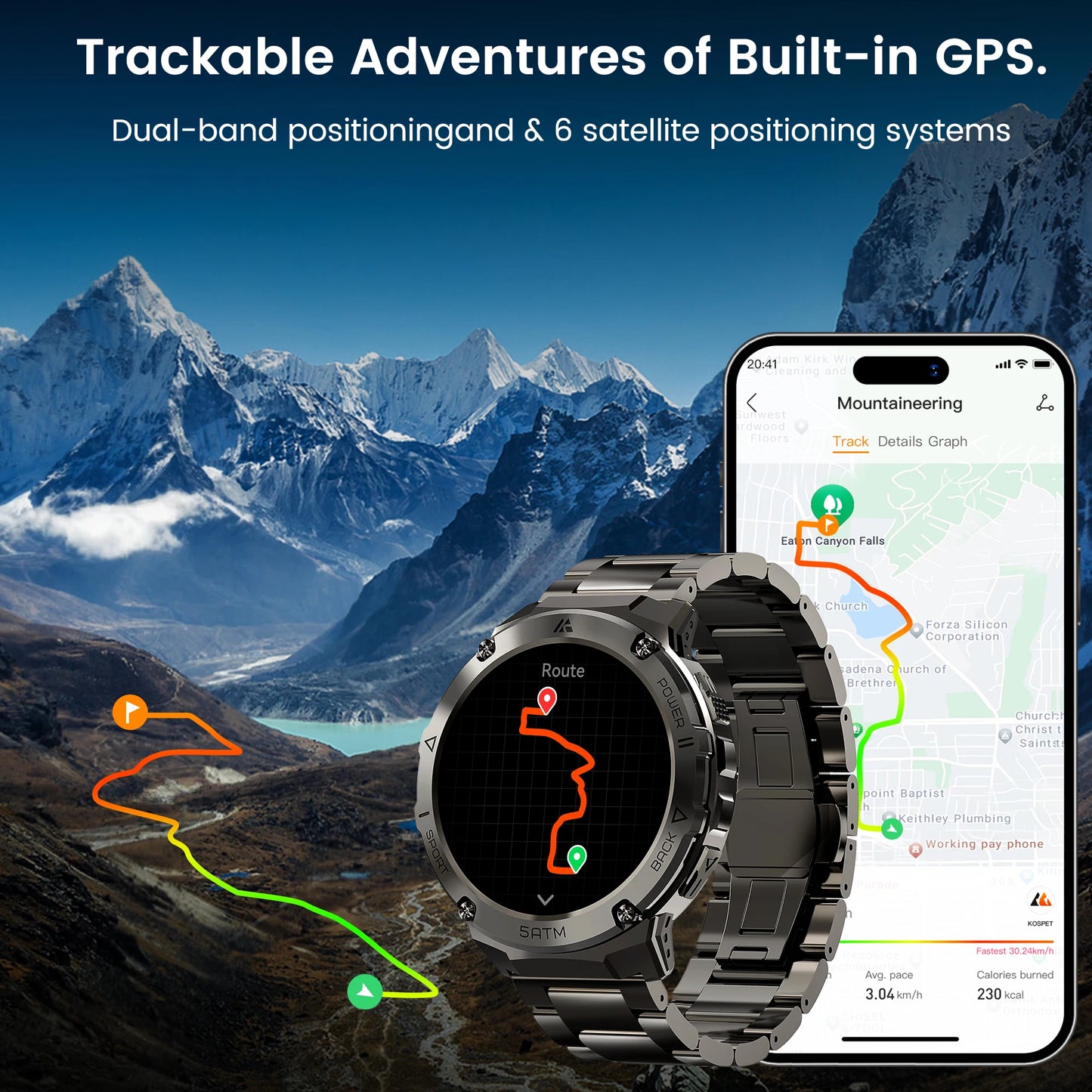 HIDAMEL T3E GPS Smart Watch For Men With Compass Altimeter Altitude Stainless Steel Shell 5ATM IP69K Waterproof 470mAh AMOLED Display