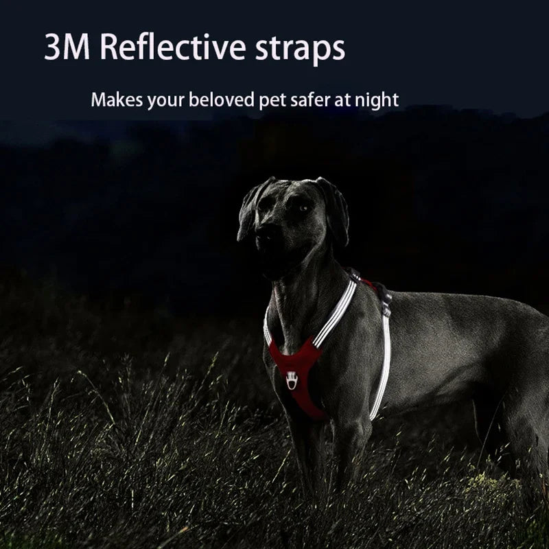 Adjustable Reflective Dog Harness Vest for Small Medium Large Dogs Outdoor Training