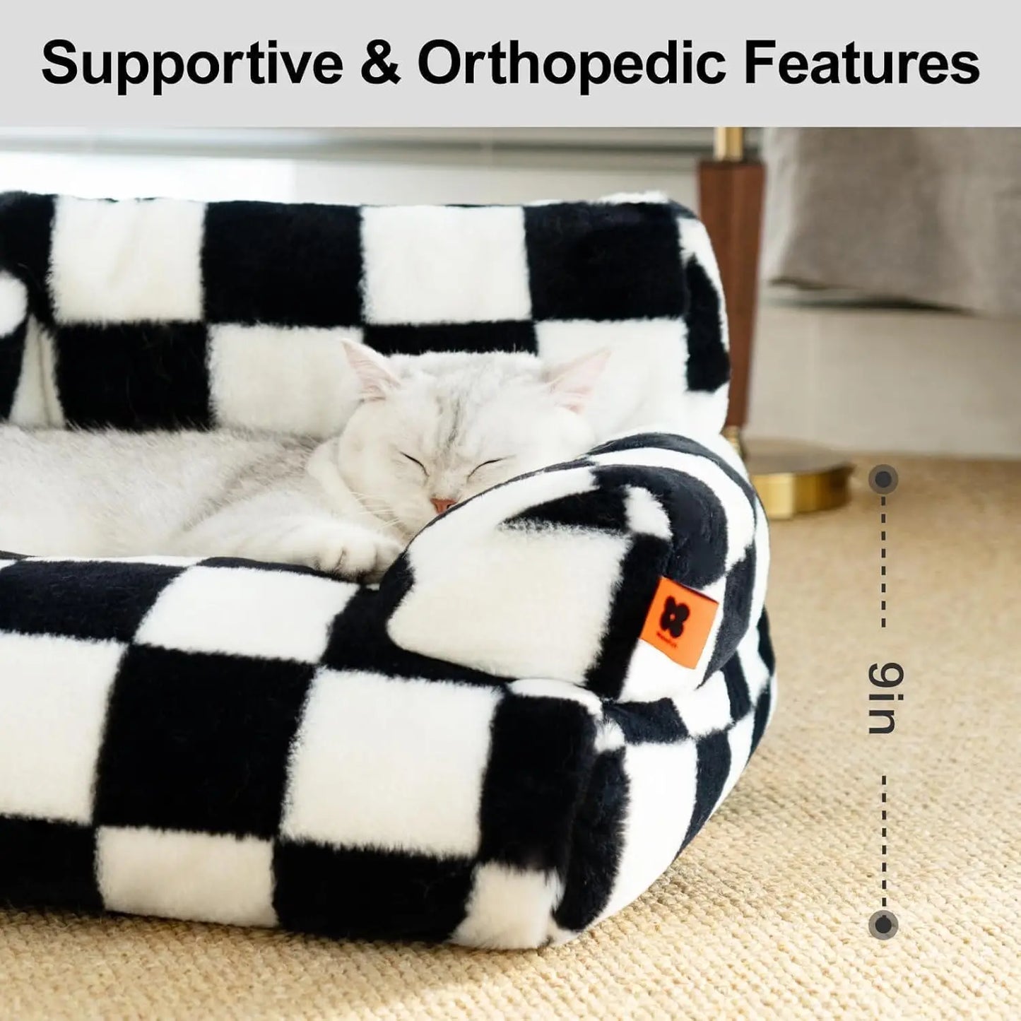 Mewoofun Pet Couch Bed 26x19x13 Inches Washable Cat Bed