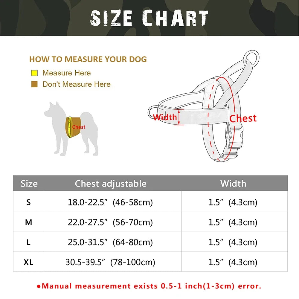 Nylon Durable Dog Harness No Pull Pet Harness with Handle Reflective Training Harness for Small Medium Large Dogs