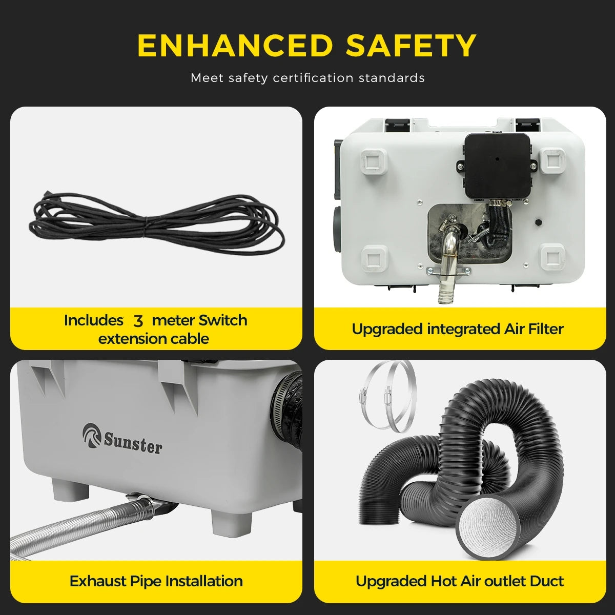 8KW Toolbox 12V/24V/110-240V Diesel Air Heater LCD & APP Bluetooth w/ Altitude Mode Parking Heater For Cars RV Camper tent