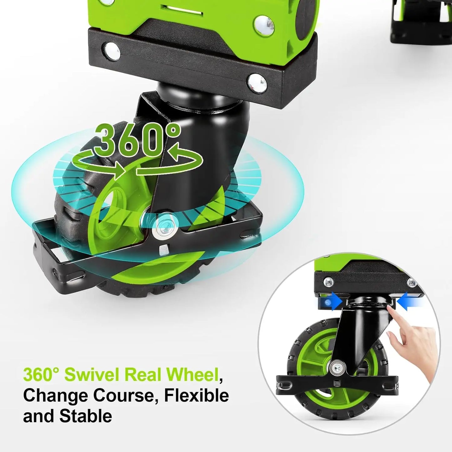 330LB Folding Hand Truck Heavy Duty Carrying, Combination of Four Wheels and Two Wheels Convertible Dolly Cart with Retractable