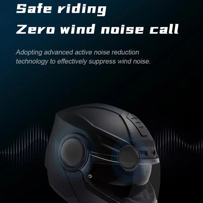 Motorcycle Helmet Bluetooth Headset Sking Earphone CVC Noise Cancellation Stereo Music Automatic Answering High Sound
