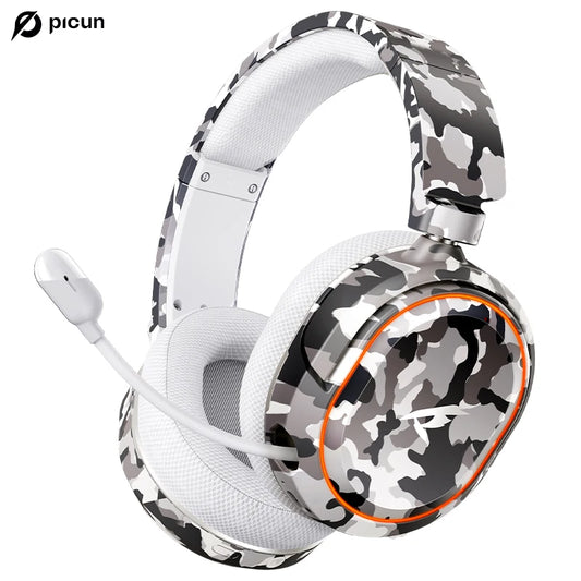 Picun G2 2.4G Wireless Gaming Headset Bluetooth Headphones 5ms Low Latency 7.1 Surround ENC Microphone for PC PS4 PS5 Phone Switch