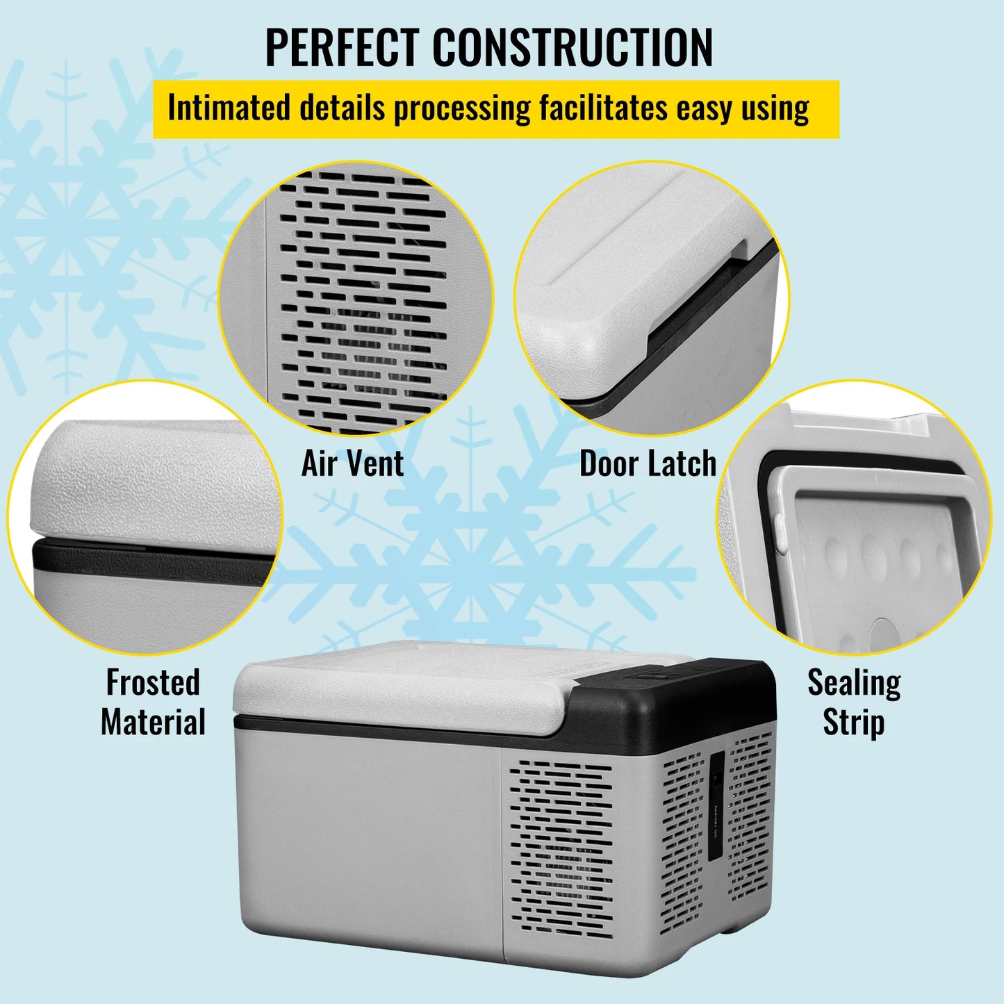 SucceBuy Portable Car Refrigerator 9L 15L Compressor Fridge