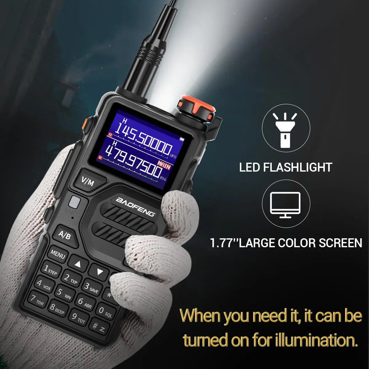 Baofeng UV-K5 Plus Walkie Talkie Multi Band 8W Wireless Copy Frequency 999 Channels NOAA FM Type C Long Range Two Way Ham Radio
