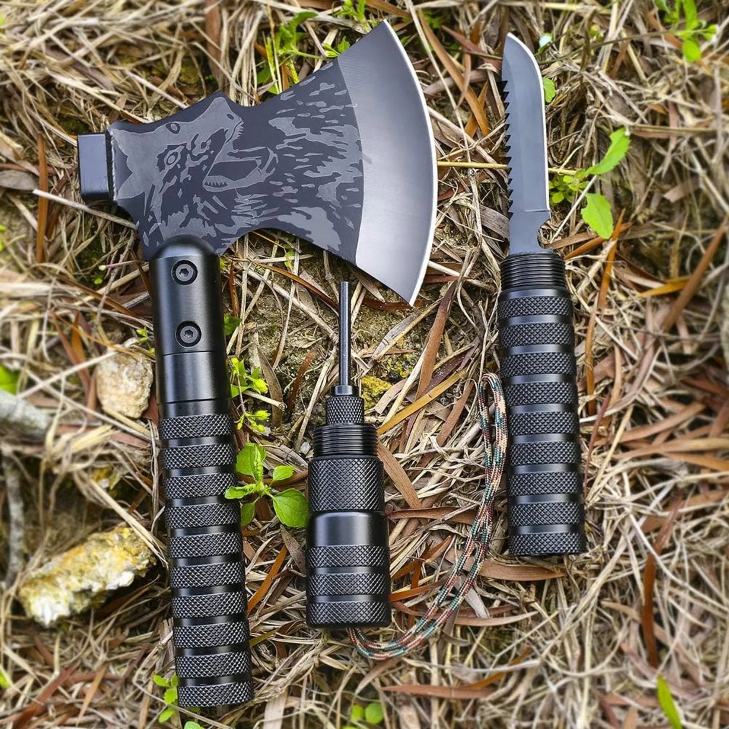 Tactical Folding Survival Axe with Hammer and Nylon Sheath Multifunctional Camping Hatchet for Hiking Hunting and Outdoor Survival Gear
