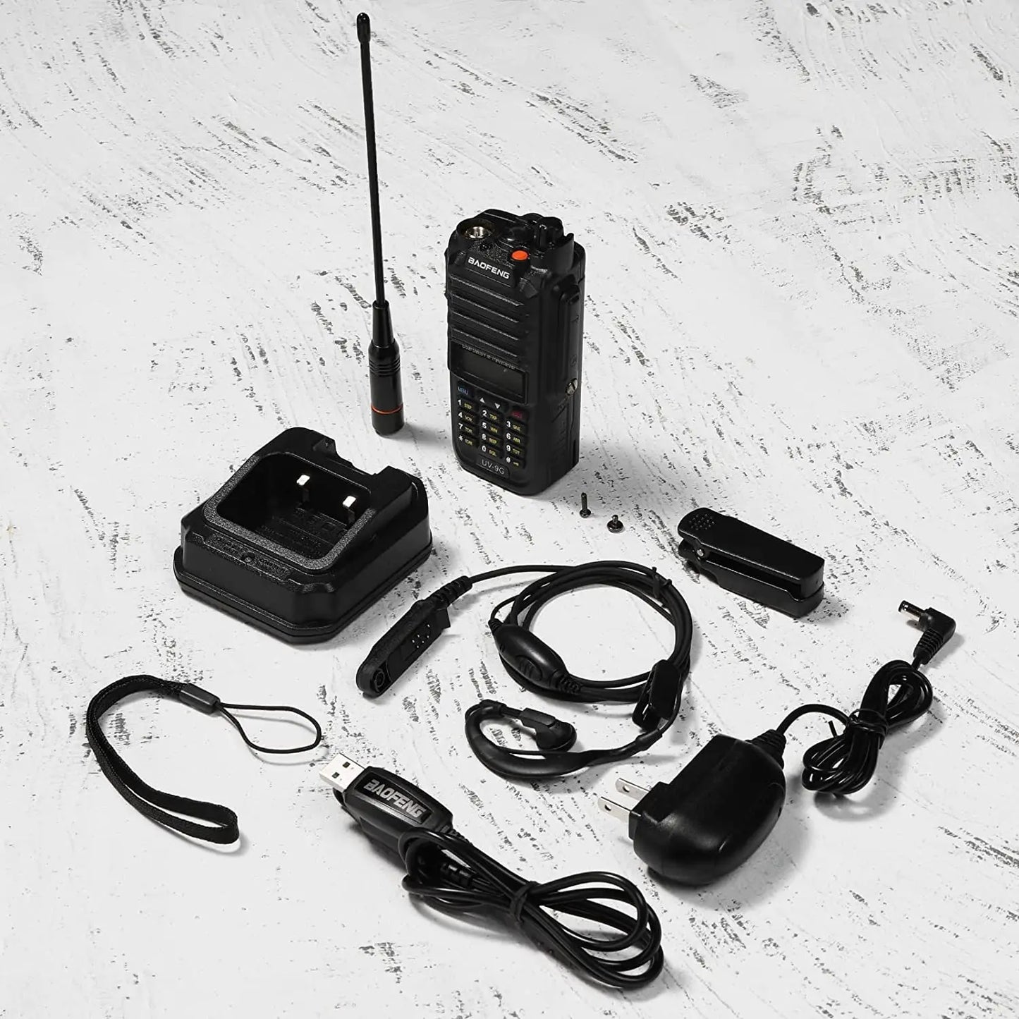 Baofeng UV-9G GMRS Radio Waterproof IP67 Dual Band NOAA Scanner Portable Walkie Talkie 1PC