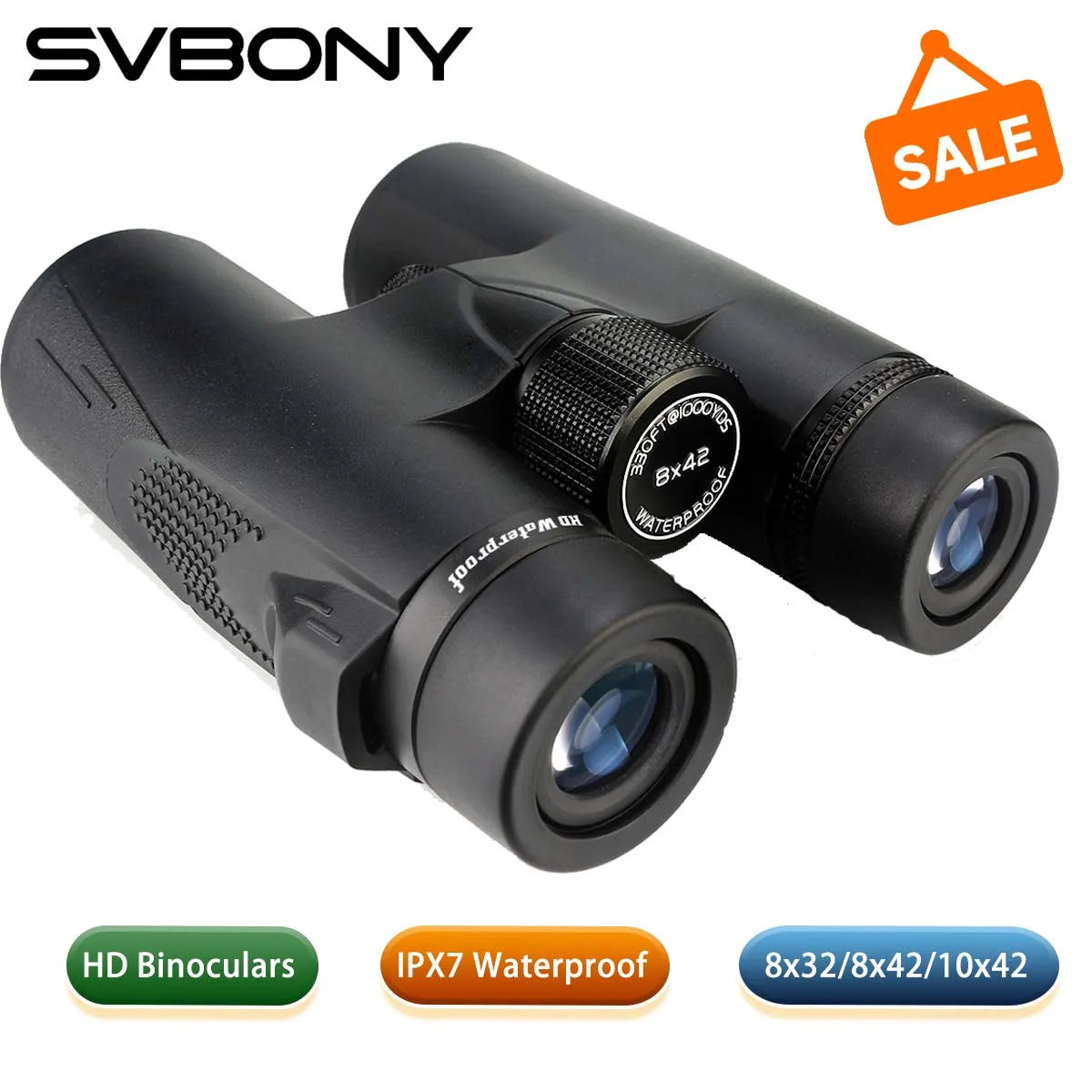 Svbony SV47 Binoculars for Adults, 8x32/8x42/10x42 Bak4 Prism HD FMC Lens Waterproof for Nature Observation Safari Watch Bird