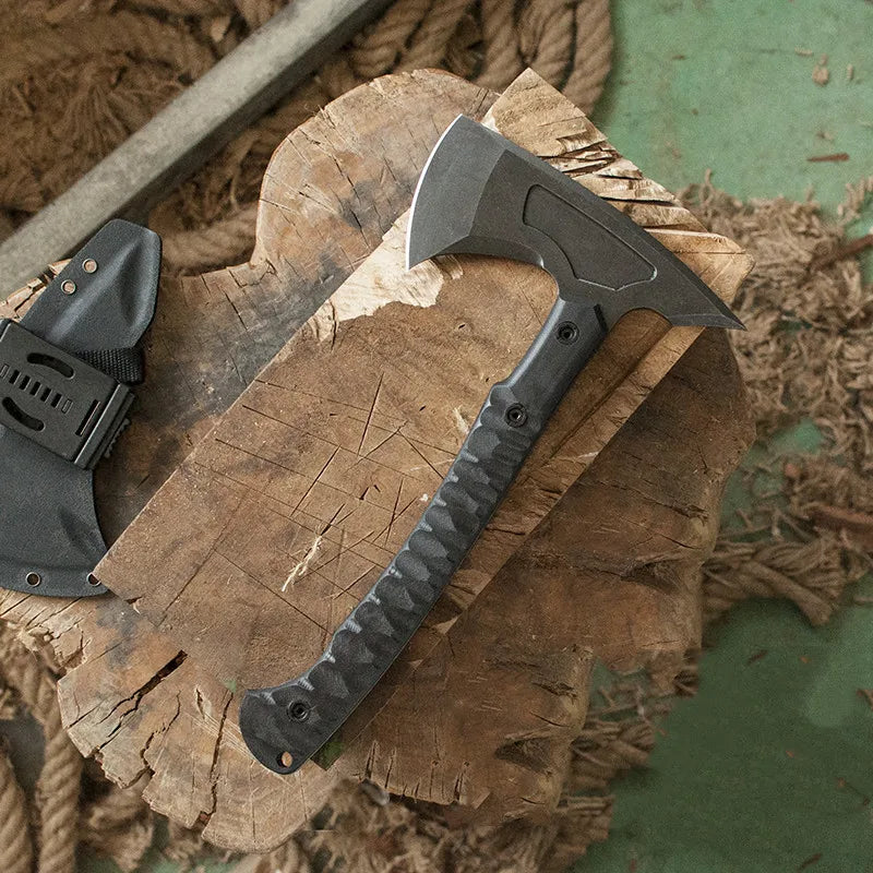 PSRK Forged Tactical Survival Axe Full Tang G10 Handle Multipurpose Wood Cutting Rescue Axe Outdoor Camping Defense Tool