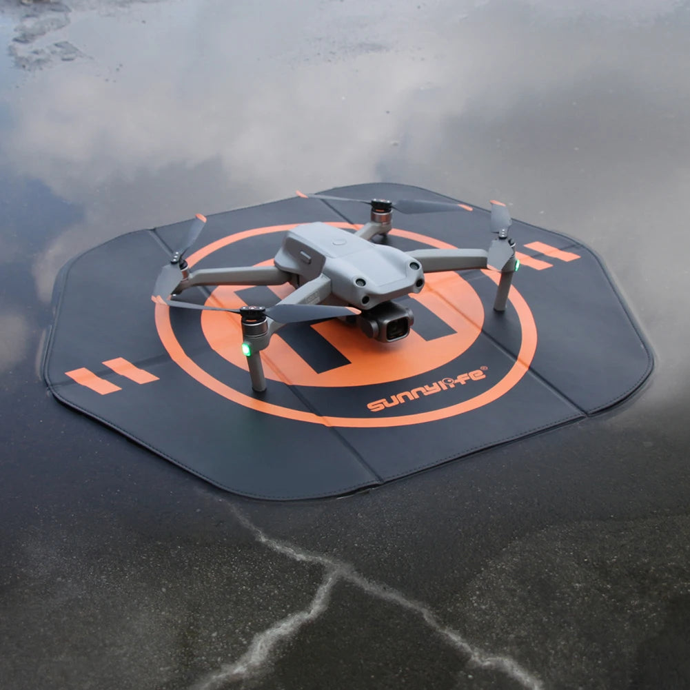 55cm Foldable Drone Landing Pad Double Sided Leather Aircraft Parking Mat for DJI Mavic Mini Air Phantom RC Drones