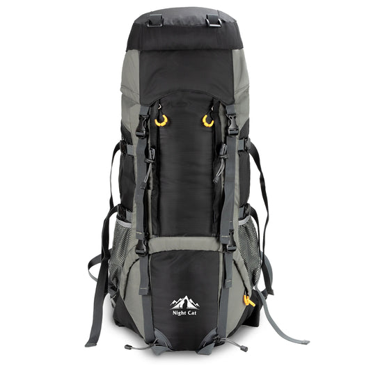 Night Cat 90L Camping Backpack with Internal Frame Waterproof Lightweight Hiking Backpack for Men and Women